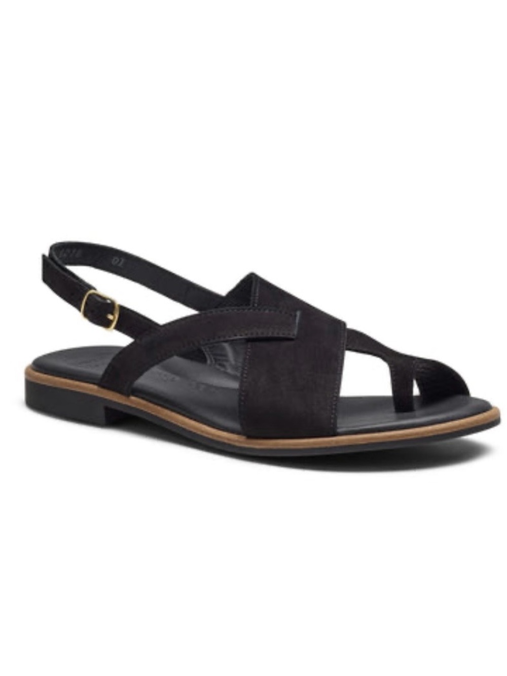 Paul Green Denny Suede NuBuck Leather Strappy Toe Loop Sandal. Classic. Capsule